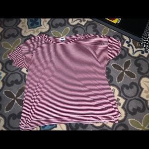 Red and White stripped t shirt